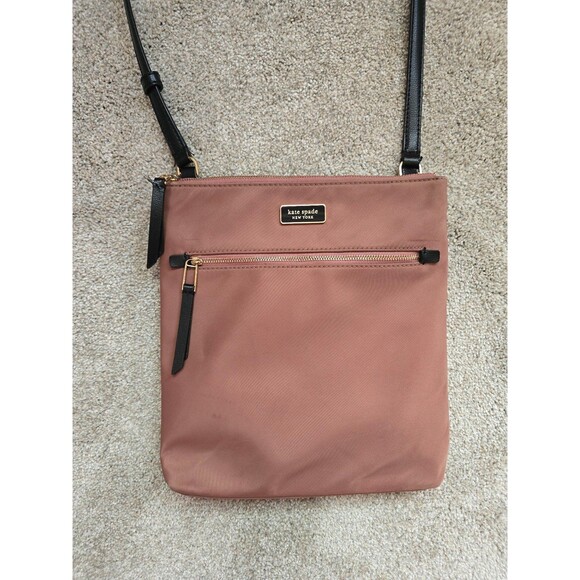Kate Spade crossbody nylon dusty rose handbag - Picture 1 of 11